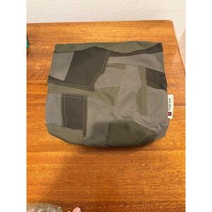 ZARA SRPLS Patchwork Utility Tote Bag Army Green Multi Canvas‎